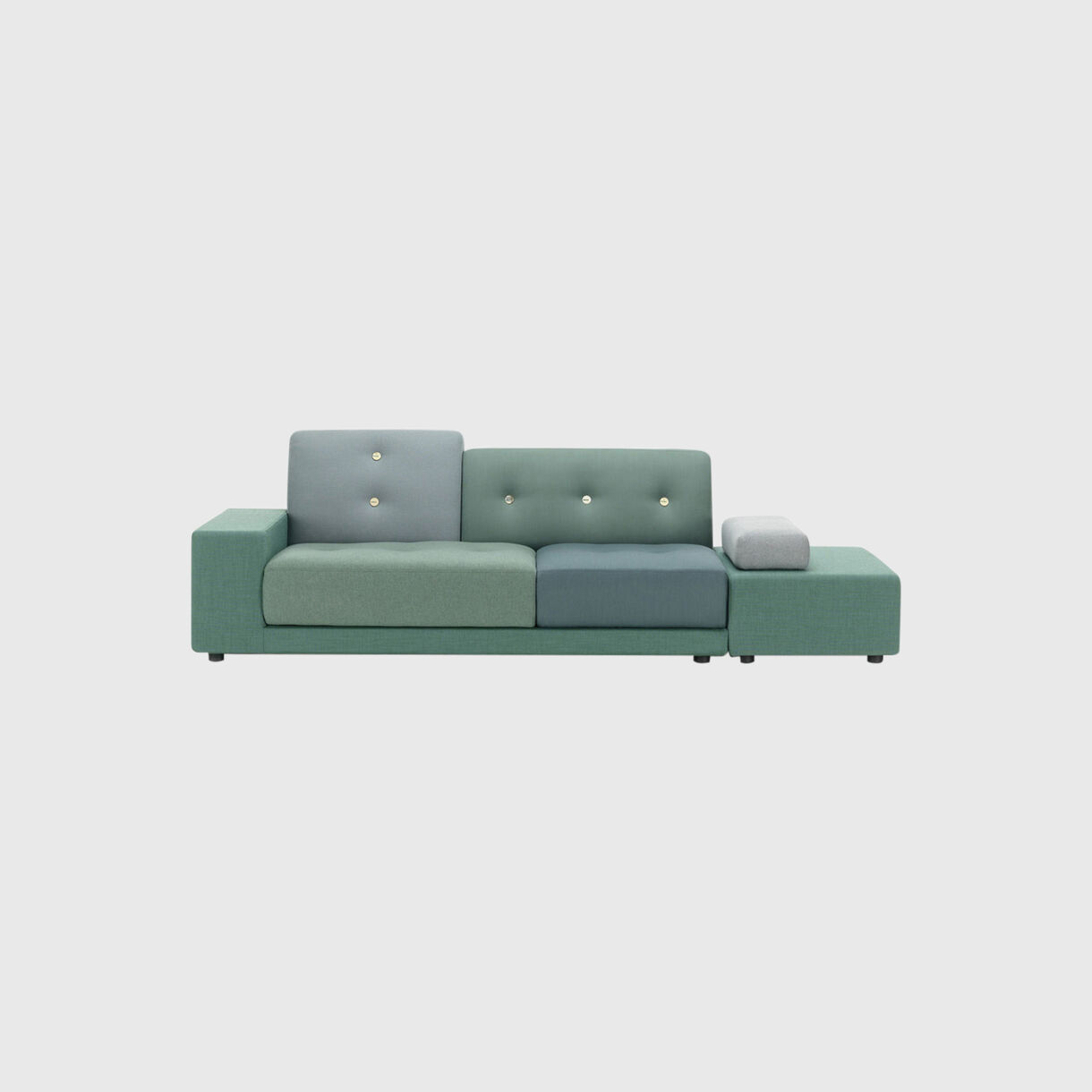 Polder Sofa, Armrest Left, Fabric Mix - Sea Green